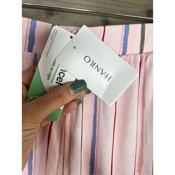 Hanro NWT sleep & lounge Trouser Short Tencel Stripe Size XL - Picture 4 of 5